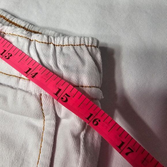 We Wore What Straight Leg Pull On Stretch Twill Denim Classic White Size Large - Picture 7 of 7